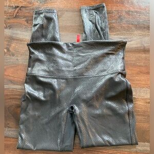 Spanx faux leather snake print pants